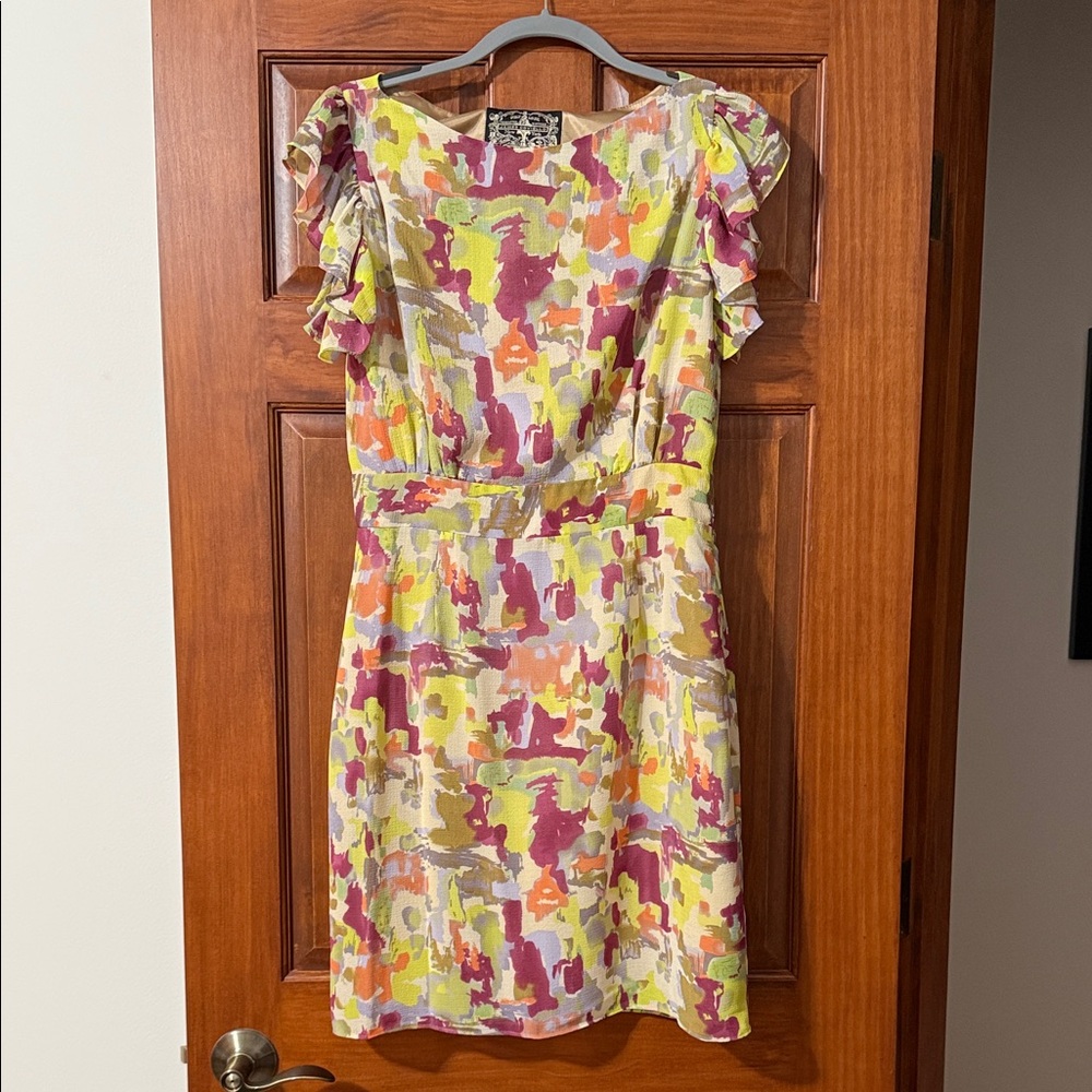 Colorful Abstract Print Mini Dress